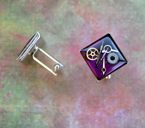 Manžetové knoflíčky /violet/ — foto 2