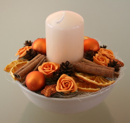 Vánoční svícen do oranžova — foto 4