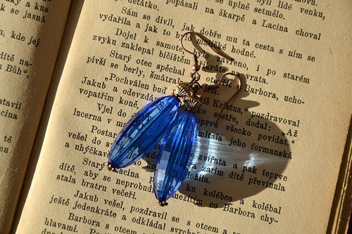 Náušnice " Olívie " modré — foto 3