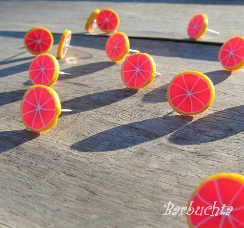 Grapefruity náušnice — foto 4