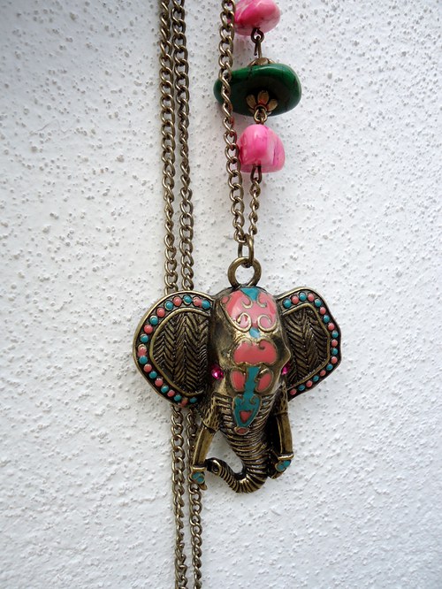 Minerálový náhrdelník se slonem indickým... — foto 4