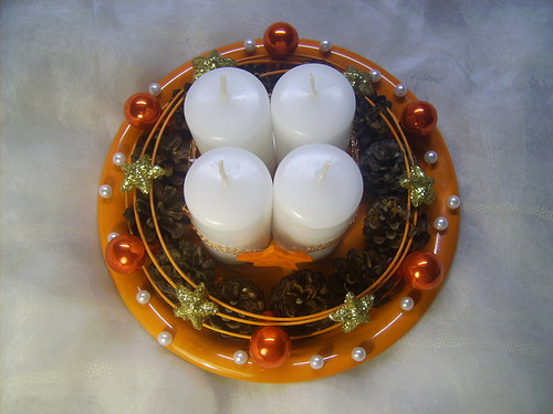 Adventní talířek oranž — foto 2