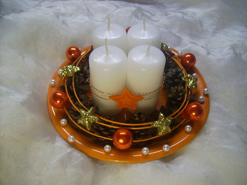 Adventní talířek oranž — foto 4
