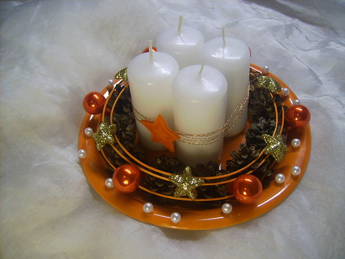 Adventní talířek oranž — foto 5