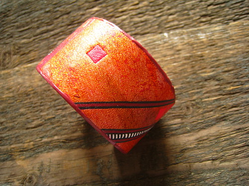Náramek Cuff "Podzimní geometrie" — foto 4