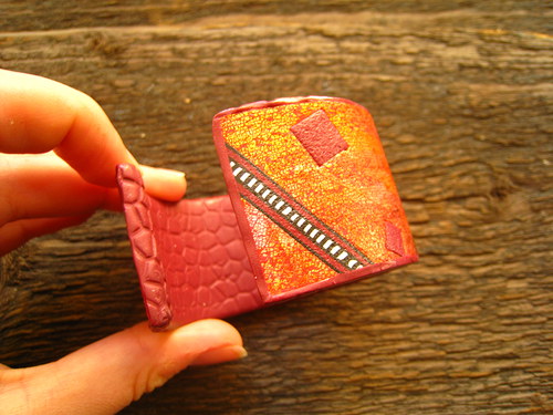 Náramek Cuff "Podzimní geometrie" — foto 5