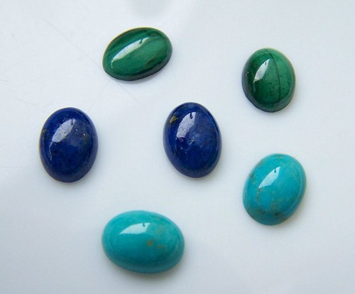 Kabošony,lapis lazuli-pár — foto 2