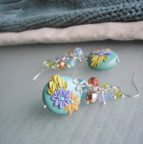 AKCE 99,- Náušnice Flower Button - Meadow — foto 4