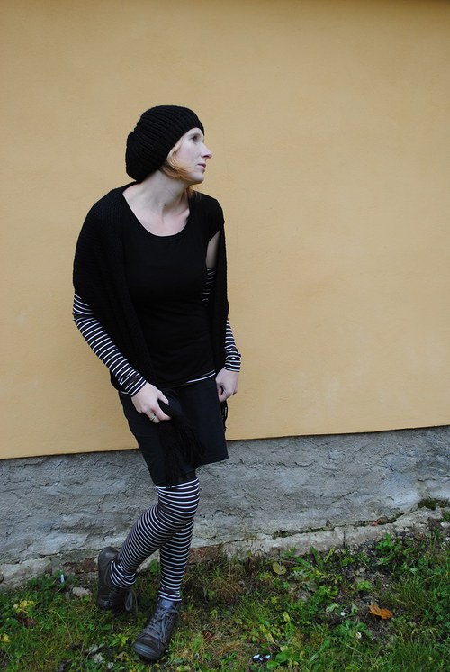 Nátepko-rukávky pruhované hnědé — foto 3