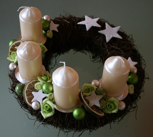 Adventní věneček do zelena - na přání — foto 2