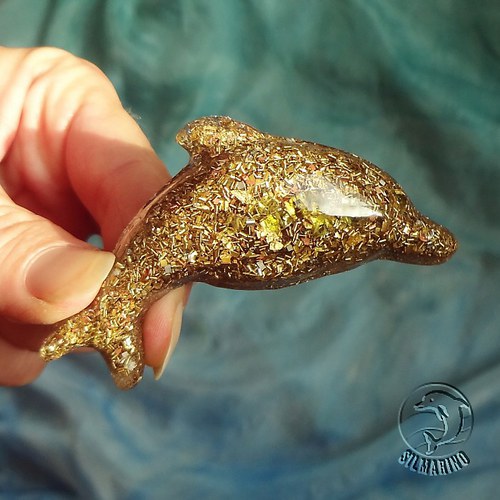 Delfínek olivínový - orgonitový talisman — foto 3