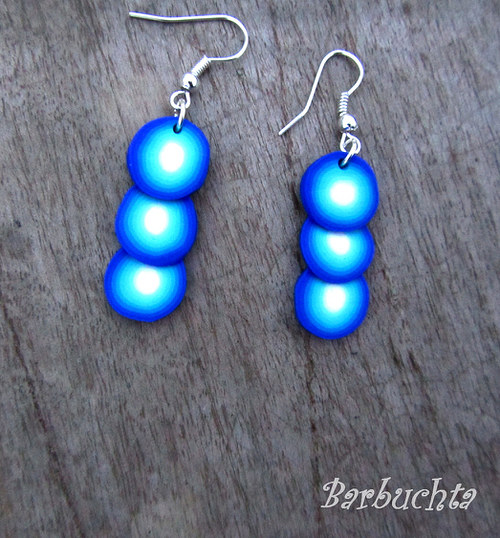 Náušnice blue 3dots — foto 2