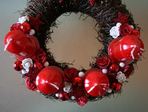 Adventní věneček do červena - na přání — foto 2
