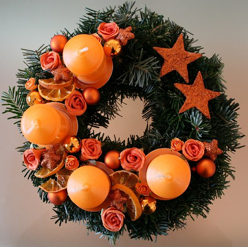 Adventní věneček do oranžova — foto 2