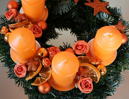 Adventní věneček do oranžova — foto 3