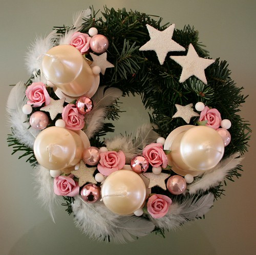 Adventní věneček do růžova — foto 2