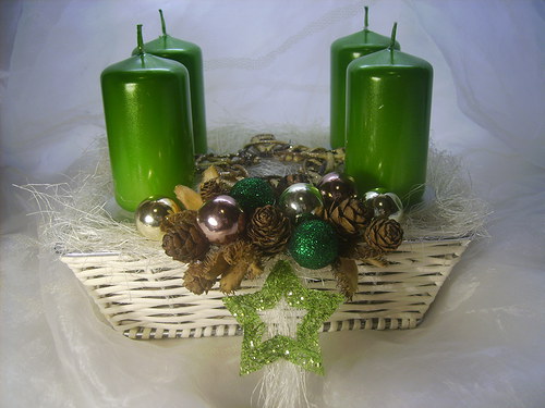 Adventní zelený košík — foto 3