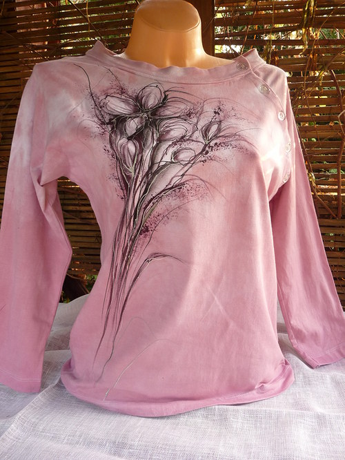 Dámské triko , růžová orchidea(XL) — foto 4