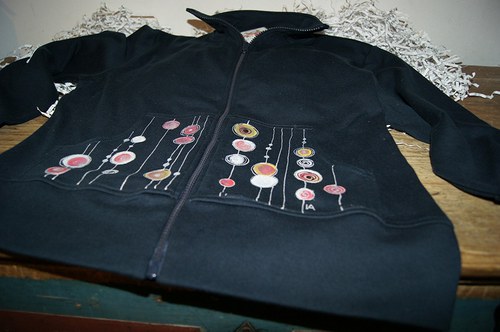 Malovaná mikinka kuličková — foto 2