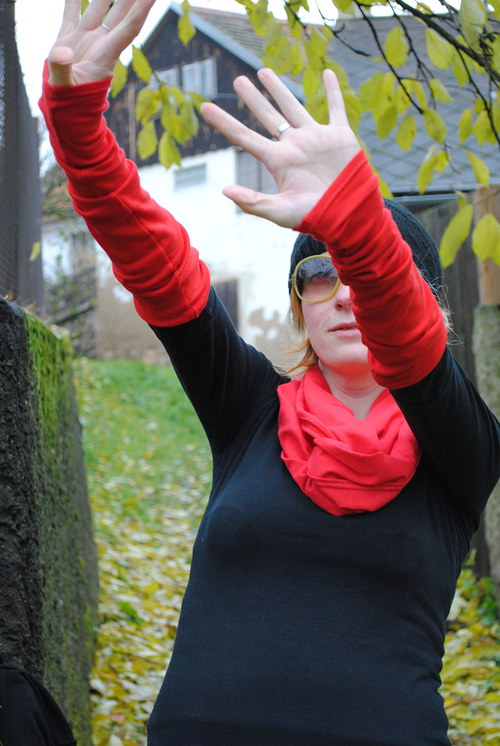 Nátepko-rukávky červené — foto 5
