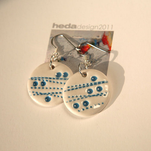 Dotty blue (naušky z porcelánu) — foto 2