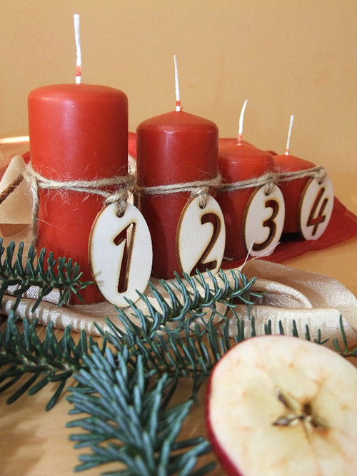 ADVENTNÍ VÁNOČNÍ ŠTÍTKY OVÁL - topol — foto 2
