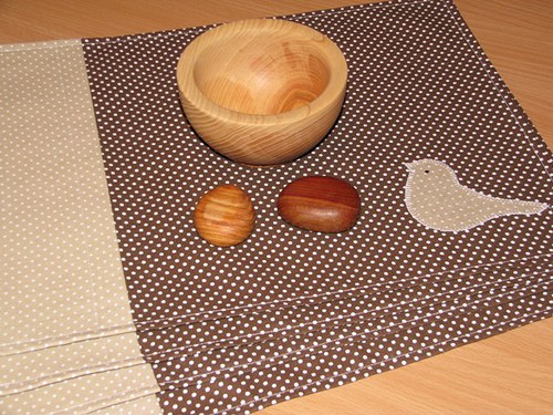 Set 4ks prostírání čokoláda - ptáček — foto 2