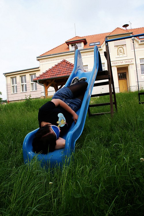 Maska na spaní - Medvídek - modrá — foto 3