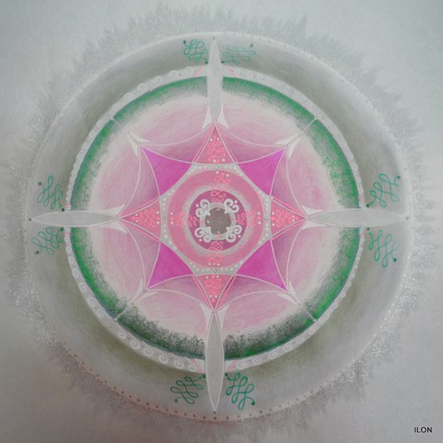 MANDALA RODÍCÍ SE LÁSKA -4. čakra - A2 — foto 2