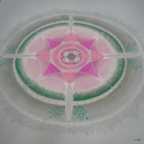 MANDALA RODÍCÍ SE LÁSKA -4. čakra - A2 — foto 3