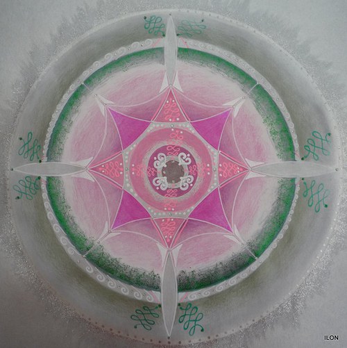 MANDALA RODÍCÍ SE LÁSKA -4. čakra - A2 — foto 4