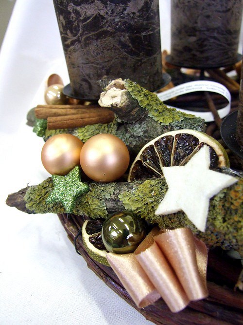 Adventní přírodní svícen — foto 3