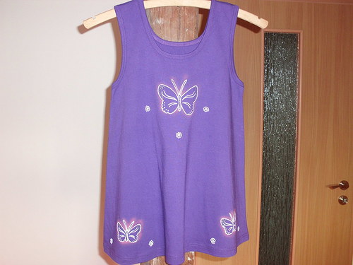 Zástěrka s motýlkami vel. 116 — foto 2
