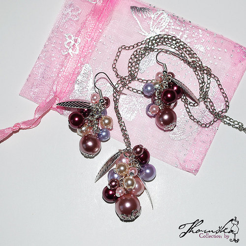 Set 'Violaceous' - nášnice a náhrdelník — foto 3