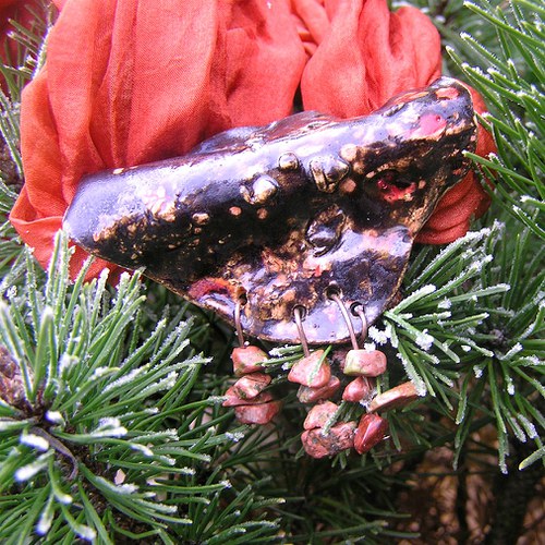 Hnědočervený s minerály — foto 3