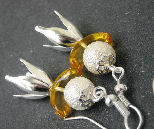 Andělské náušnice fialové — foto 3