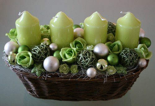 Adventní svícen do zelinkavý - na přání — foto 6