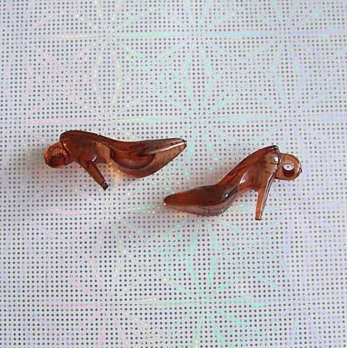 Přívěsek lodičky/ tm. hnědé 35x15mm/ 2ks — foto 3