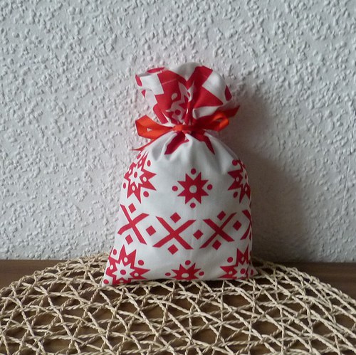 Vánoční pytlík - červenobílý — foto 3