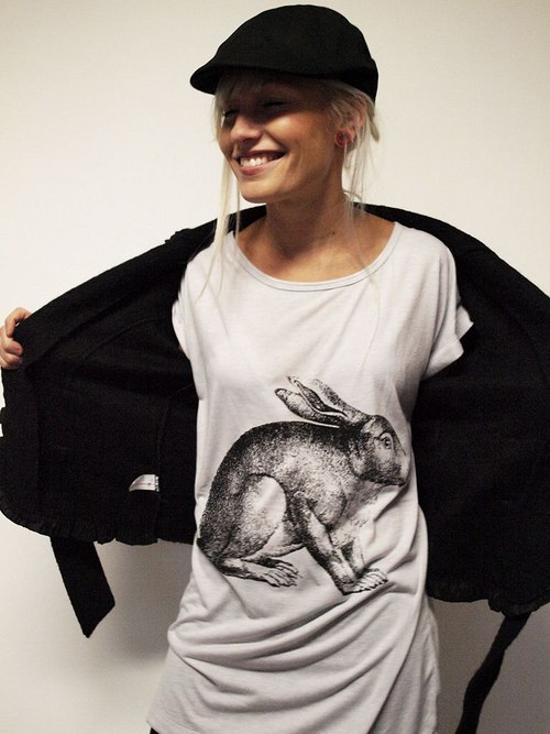 Vintage rabbit tunika šedá — foto 6