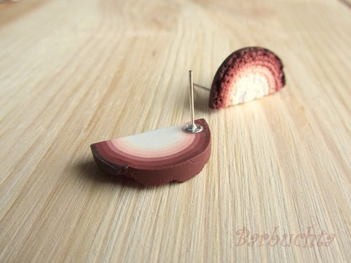 Náušnice Hnědé stínování — foto 3