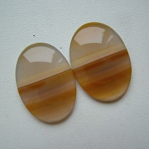 Karneol pár - 29x21x5mm — foto 2