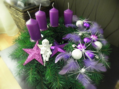 Adventní věnec s andělíčkem — foto 4