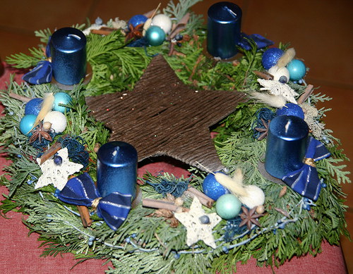 Adventní věnec-Modré z nebe — foto 2