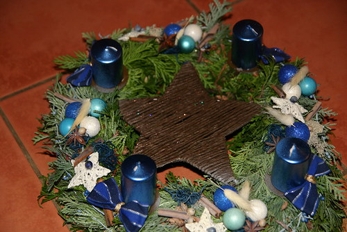 Adventní věnec-Modré z nebe — foto 3