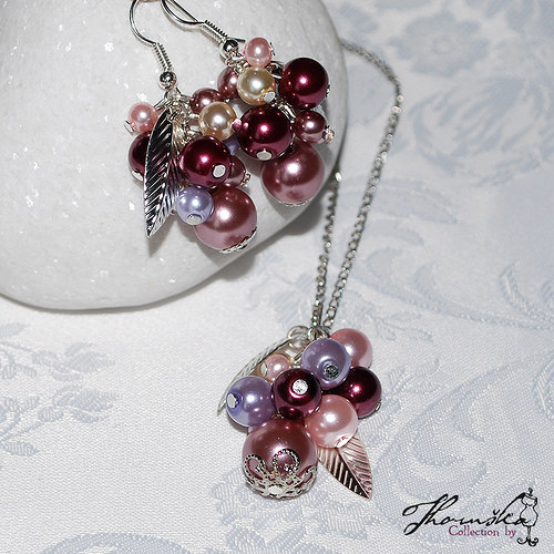 Set 'Violaceous' - nášnice a náhrdelník — foto 4