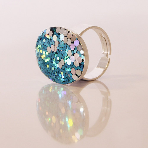 Prsten GLITTER modrozlatý — foto 3