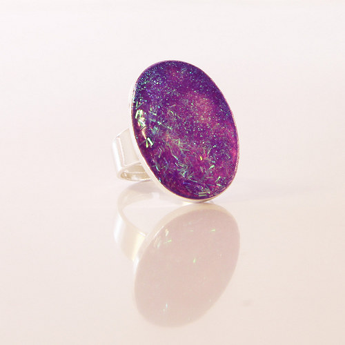 Prsten GLITTER fialový — foto 3