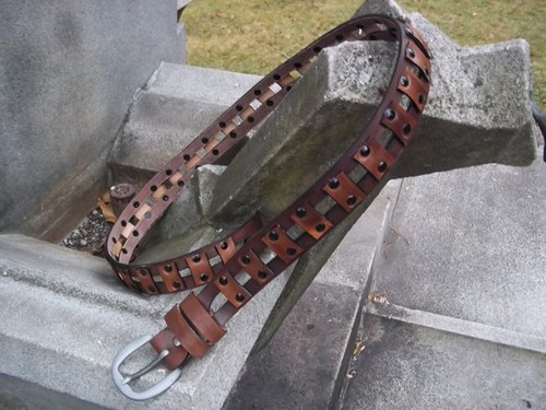 Kožený opasek styl steampunk — foto 2