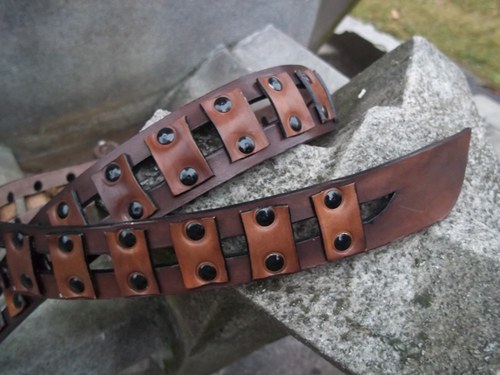 Kožený opasek styl steampunk — foto 3